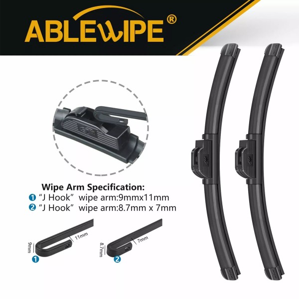 ABLEWIPE 24"&22" Fit For Volvo XC70 XC90 2004-2003 All Season