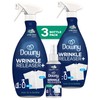 Downy Wrinkle Releaser Spray | All In One Wrinkle Release Spray, Odor Eliminator, Static Remover | Fabric Refresher & Ironing Aid for Clothes | 16.9 Fl Oz (Pack of 2) & 3 FL Oz, Crisp Linen Scent
