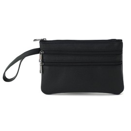 BBORGDC Original Design Leather Wristlet Wallet - Small Clutch Bag with Wrist Strap, Zipper Pouch for Coins, Perfect Summer Travel Handbag, Vacation Gift for Women