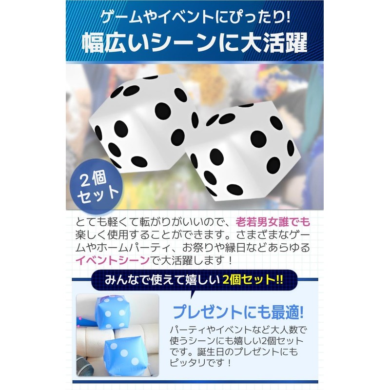 fogman Large Event Dice Dice Gift Set of 2 (White)