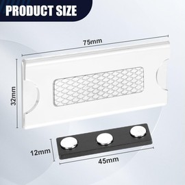 OFFCUP Magnetic Name Badge Holder, 10pcs 75x32mm Magnetic Name Tags, Magnetic Name Badges with 3 Strong Neodymium Magnets Magnetic Name Plate ID Holder for Clothes School Office Conference (Black)