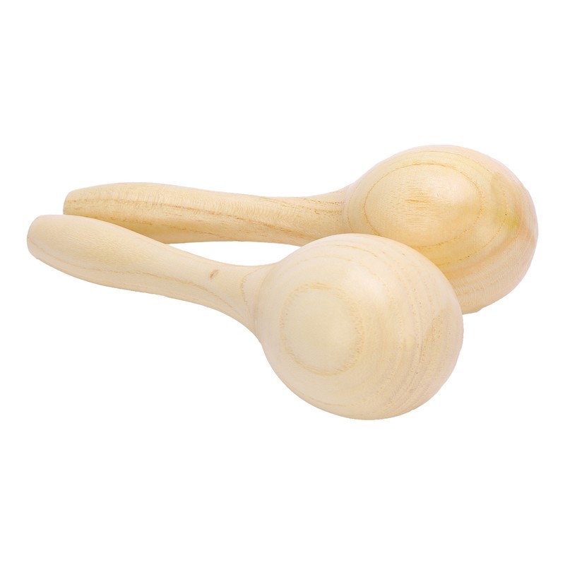 2Pcs Sand Hammer Early Education Instrument Wooden Toddler Percussion Musical