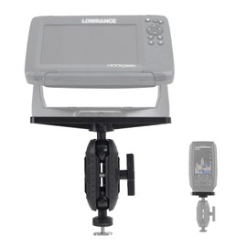 HITORHIKE Kayak Fish Finder Mount Fit Most of Kayak Track Mounts with Ball Base 2 High-Strength Universal Plates Holds up to 9" Electronics Compatible with Garmin Lowrance Humminbird