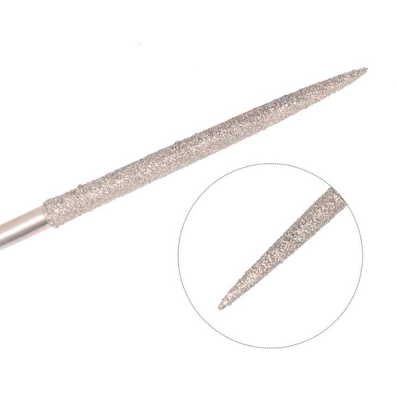 2PCS Diamond Needle File Round Diamond Files Tools for Metal