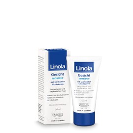 Linola Face Sensitive - 50 ml | Fast Absorbing Moisturising Cream for Dry and Sensitive Skin | Without Fragrances and Microplastics
