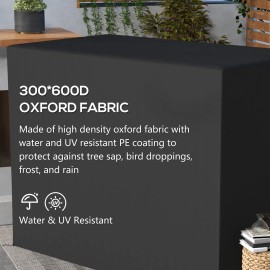 600D Oxford 3-Seater Patio Swing Chair Cover Waterproof and Anti-UV Rain Protection Dark Gray Furniture Cover for Outdoor Usecolor: Dark Gray Color