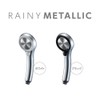 SANEI Shower Head Rainy Metallic Hand Stop 50% Water Saving