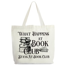 Book Club Gift Tote Bag for Women, Canvas Tote, Gift Bag for Book Lovers -53