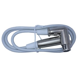 YOVUS 10pack 3ft WHITE Right angle female to straight male XLR PA patch cables cords