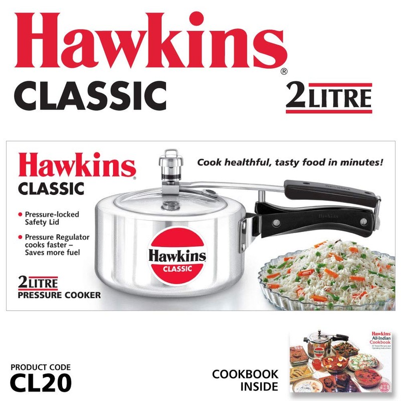 Hawkins 2 Litre Classic Pressure Cooker, Best Inner Lid Cooker,