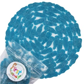 FirstChoiceCandy Gummy Cola Bottles (Sour Blue Raspberry, 2 Pound (Pack of 1))