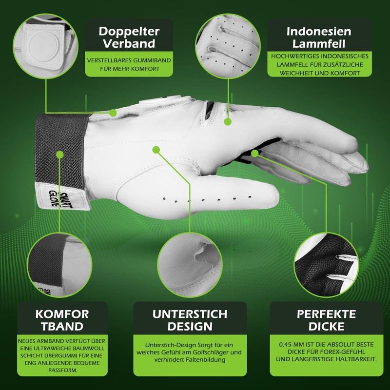 HPLSZCN Men's Golf Gloves, Removable Correction Golf Gloves, Men's Left