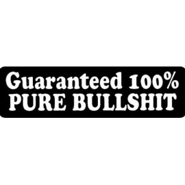 USA Biker Goods Guaranteed 100% Pure Bullsh*t Motorcycle Helmet Stickers