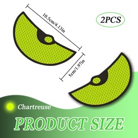 2PCS Sharp Eyes Car Stickers Waterproof Motorcycle Helmet Decals, Wear Resistance Green Night Safety Driving Caution Decal Reflective Stickers Car Decoration for Bumpers, Window, Laptop(Sharp Eyes)