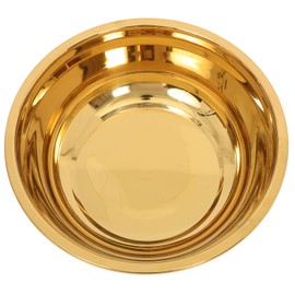 Operitacx Gemüsewaschschale Schüssel Haushaltsbecken Geschirrspülen Wanne Salat klein Küchenbecken großes Becken Reinigungsbecken Mehrzweckbecken gesicht waschbecken Rostfreier Stahl Golden