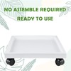 NAZKAEN 11.4 Inch Square Rolling Plant Caddy Saucer with Wheels,