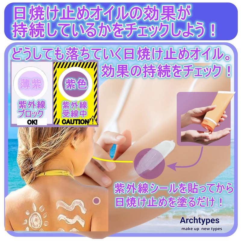 Archtypes Ultraviolet Checker UV Checker Ultraviolet Check Sticker Ultraviolet Measuring