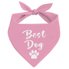 Wedding Dog Bandana, Best Dog Bandana, Pet Kerchief for Small Medium Dogs, Pink Pet Kerchief, Engagement Dogs Gift, Pets Scarf Triangle