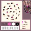 Halloween Long Square Press on Nail - Black Fake Nails