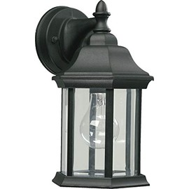 Quorum 787-15 Traditional One Light Wall Mount from Outdoor Black Collection Finish