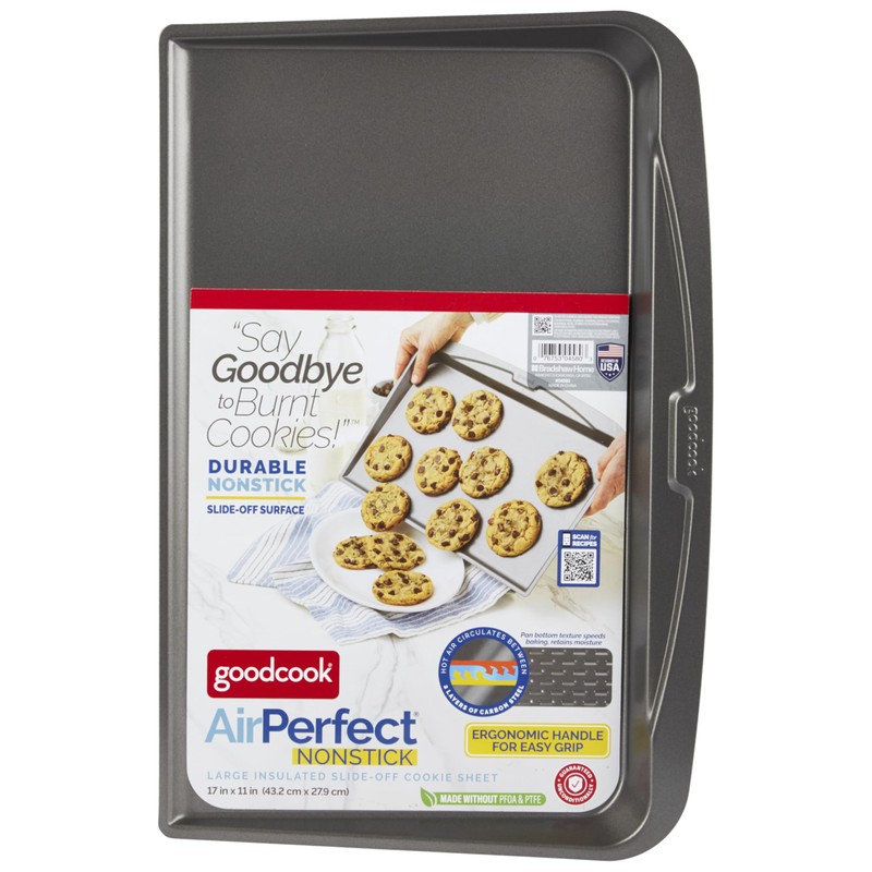 GoodCook AirPerfect Nonstick AirInsulated Slide Off Cookie Sheet, 11x17 inch