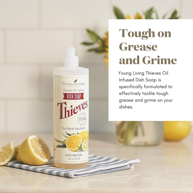 Young Living Thieves Dish Soap | 16 oz | Plant