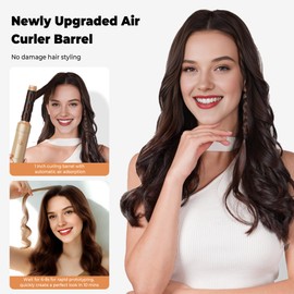 5 in 1 Blow Dryer Brush, Hair Dryer Brush Set Hair Styler Curling Wrap Air Curler, Negative Ion Curling Iron Hair Styling Tools, Hot Air Brush for Drying, Straight, Curl, Volumizing, Smoothing