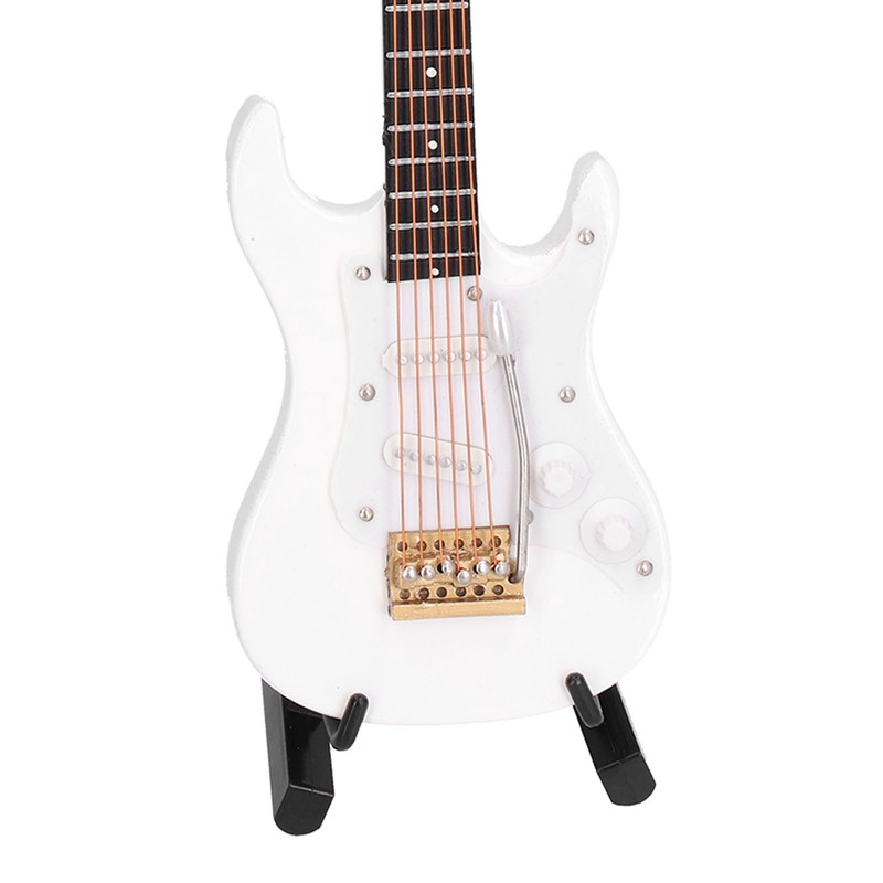 Minature Electric Guitar Wooden Mini Instrument Model Suitable for Gifts