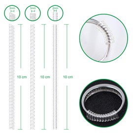 Anpro 15 Pack Ring Sizer Uk,Ring Sizer Adjuster For Loose Rings,Ring Spacer,Ring Resizer for Ring Adjuster Smaller (2 mm / 3 mm)