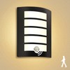 Allesgute Aussenlampe mit Bewegungsmelder E27 Wandlampe IP44 Eckig Au?enlampe Schwarz