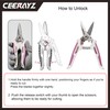CEERAYZ 185mm Notch Scissors All Purpose Heavy Duty, Garden Shears,