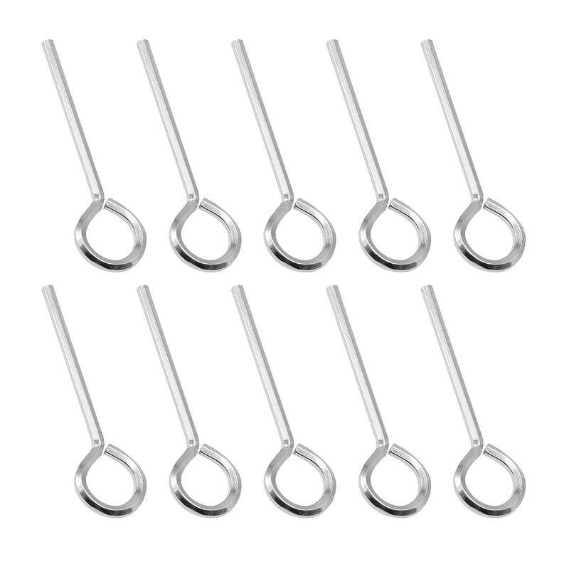 Vkinman 10Pcs 1/8 inch Allen Wrench Keychain Standard Hex Dogging