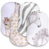 Rtteri 4 Pcs Baby Bassinet Sheets Soft Fitted for Baby