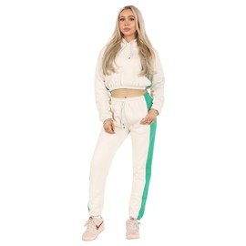 Bahob® Women’s Sportswear Set, 2 Pcs Women Tracksuit Hoodie Crop Top and Joggings Pants Leggings Yoga Gym Wear Tracksuits Activewear Set XS to XXL (WCTS-103-B, Medium)