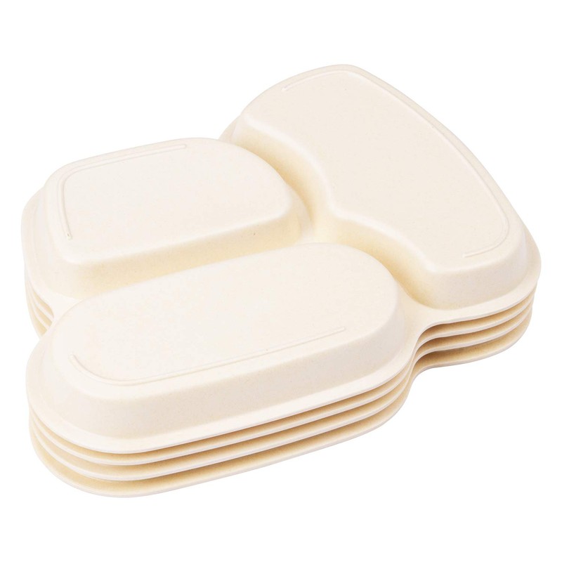 Kid Plate Set Bamboo Toddler Plates Dinnerware Dinner Dish Set