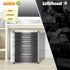 IOENC Lockable Document Storage Box, 5-Drawer File Organizer, Office Storage