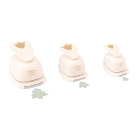 Vaessen Creative Craft Paper Punch - Christmas Trees - 3 Pcs - Various Sizes - Circle Cutter for Crafting and Card Making