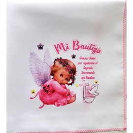 Recuerdos para Mi Bautizo para Nina 12 Servilletas de Tela