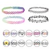 12PCS Girl Choker Necklace Bundle - Henna Tattoo Stretch Elastic
