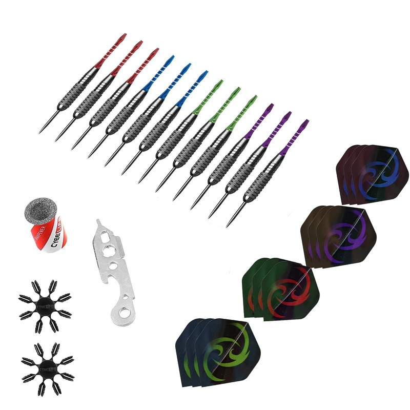 Steel tip Darts with Aluminum Shafts Sharpener Tool Extra Flights