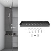 Shower Caddy Space Aluminum Rustproof Smoothing Simple Black Sturdy Bathroom