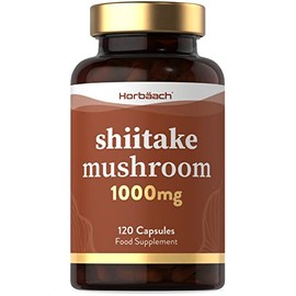 Shiitake Mushroom Extract 1000mg | 120 Capsules | Mushroom Powder | Supplement for Men & Women | No Artificial Preservatives | by Horbaach