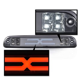 G-PLUS LED 3rd Rear Type X Brake Light Cargo Lamp Compatible with Ford F250/F350/F450/F550/Super Duty 1999-2016,Smoky Lens Chrome Housing YC3Z13A613BA,CC3Z13A613B