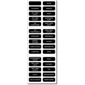 Blue Sea AC Panel Basic 30 Label Set