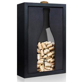flinelife Wooden Wine Cork Holder, 13x8, Wine Cork Collector Shadow Box - Perfect for Wine Lover Gift