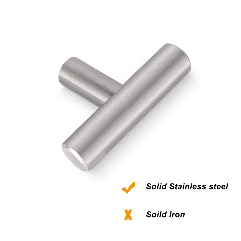 Probrico (30 Pack Cabinet Knobs 2" Overall Length Solid Stainless