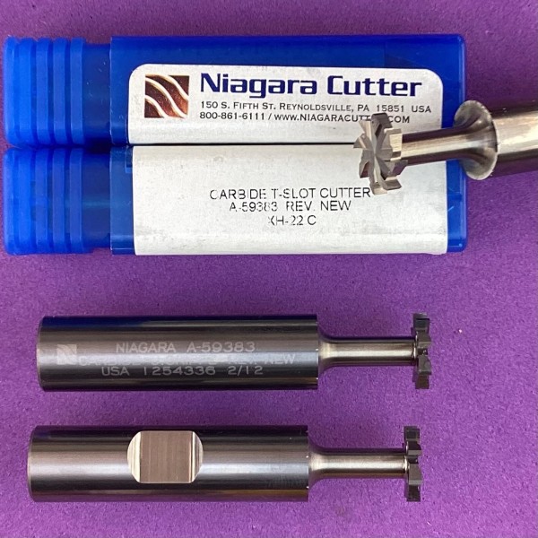 NIAGARA 1/2”X 3/32" Solid Carbide T-Slot Cutter 1/2” Shank 8