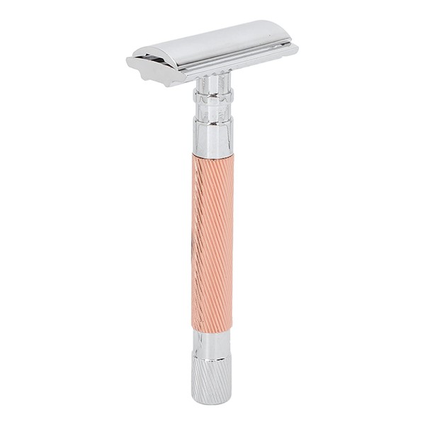 Manual Safety Razor, Ergonomic Comfortable Safety Razor for Travel at Home (Copper)