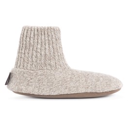 MUK LUKS Men's Morty Ragg Wool Slipper Sock, Oatmeal, Medium