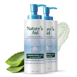 Nature's Aid Moisturizing Skin Gel: After Sun Care Aloe Vera Gel Extract. Cooling, Hydrating, Absorbs Quickly - Sunburn Relief. True Natural Skin Therapy with A Boost of Hydration. Multipurpose Skincare (125ml x 2 pack)